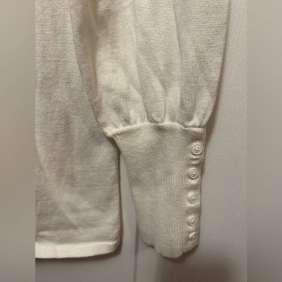 Sonoma Life-style sweater size Large ivory turtleneck button neck & sleeve NWT - Picture 5 of 16